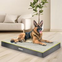 Dreamcatcher Grey Extra Large Dog Bed Orthopaedic XXL Flat Crate Pet Mattress 137x112x9cm, Removable Washable Cover