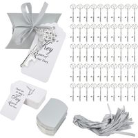 50 Boîtes de Bonbons Vintage pour Mariage avec Clés Décoratives - Cadeaux pour Invités