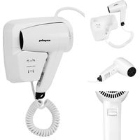 Asciugacapelli da piscina Physa sicco 1200W per hotel, montaggio a parete, bianco