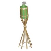 TORCIA IN BAMBU' CON BASE DA APPOGGIO- - cm.35h. con serbatoio ø cm.10x5,5h. - 12 pezzi LAPILLO