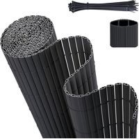 Sekey Sichtschutzmatte PVC Sichtschutzzaun Gartenzaun, Doppelte Verstärkung, Anthrazit / 1,60 x 5 m