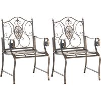 Juego de 2 sillas de jardín Punjab Bronce