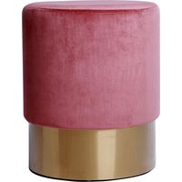 Tabouret semi artisanal en bois ZABE 35x35 vieux rose