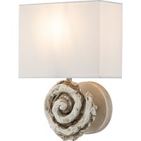 Elstead Swirl Lampada da Parete con Paralume, Bianco Osso