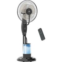 Ventilateur, 3 vitesses, noir, Ventilateur à brume, minuterie, humidificateur