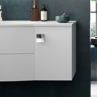 Hudson Reed Sarenna 1-Door Side Cabinet Unit 305mm Wide - Moon White