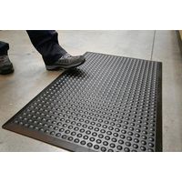 Arbeitsplatzbodenbelag Fertigmatte L900xB600xS14mm schwarz SBR-Gummi COBA