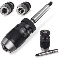 Schnellspannbohrfutter 1–16 mm B16 mit Kegelfutter und Mitnehmerstiften MK2. Zustand: Neu.
