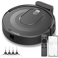 VACTIDY Cleanova W6+ -Aspirateur Robot-5000Pa-720ML-120 min Autonomie-Surface Couverte 120㎡-Anti-Poils-Recharge Automatique-Alexa/Google Home/IFTTT