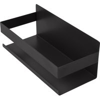 INOXLM lavorazioni inox Mensola Doccia, Autoadesivo Mensole Bagno Angolare Organizzatore, Mensola Cucina, Mensola per Cucina, Porta Spezie (Black)