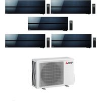 Mitsubishi Climatizzatore Penta Split Kirigamine MSZ-LN Nero 9+12+12+12+12 con MXZ-5F102VF Inverter R-32 Wi-Fi Classe A++