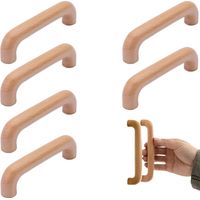 tiradores de madera para muebles, tiradores para armarios de cocina y puertas de armarios, distancia entre agujeros de 96 mm, para muebles de cocina y cajones.