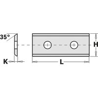 CMT – Couteau réversible pour dégauchisseuse et raboteuse – Longueur 30mm – Largeur 12mm – Épaisseur 1,5mm – Pour bois dur
