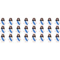24x Oster-Jesus-Figuren, Jesus-Puppen aus Kunstharz, religiöse Gastgeschenke, Osterdekorationen, kleine Jesus-Figuren für Sonntagsbastelarbeiten-Blue