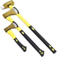 Wiltec – Set de 3 haches – Hachette 360 mm pour bois dur – Hache merlin 710 mm pour fendre – Hache à fendre 910 mm – Poignée ergonomique antidérapante