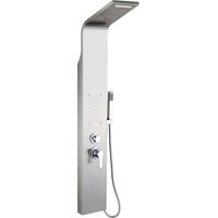 Yongqing – Colonne de douche hydromassante en acier inoxydable – Jets de massage – Douche de pluie et cascade – Dimensions 140x20x7cm – Anti-calcaire