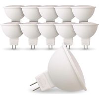 Set de 10 bombillas LED GU5.3 MR16 12V 5W Eq 40W Temperatura de color: Blanco cálido 2700K