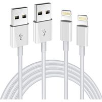 Câble Lightning de charge pour iPhone, lot de 2 câbles de charge rapide pour iPhone, synchronisation et transfert de données pour iPhone 13/12/11 Pro Max Xs X XR 8 7 6 5 5s iPad iPod et autres modèles