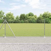 vidaXL Recinzione Euro da Esterno con Base in Cemento 25 x 0,8 m