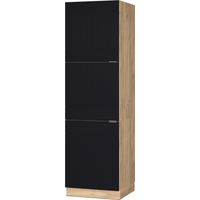 Meuble pour four Fame-Line, Noir rayé, 60 cm, Vicco
