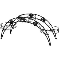 Porte-Pot en Fer Forgé Arche Noire - Stock Local - KZQ