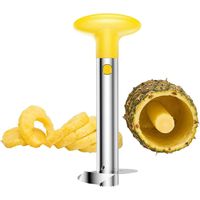 Pineapple Peeler and Stainless Steel Vacuum Slicer Easy Fruit Tool, Pineapple Cutter, Non-Slip Handle, Pineapple Core Peeler for Home and Kitchen Fruit Rings