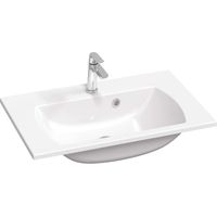 Ravak Classic Slim - Waschbecken 70x45 cm, mit Überlauf, mit Hahnloch, weiß XJX01170001
