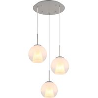 Globo - lámpara colgante - BARRY - acero - vidrio - Ø 45cm - E27