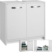 Meuble sous-lavabo spacieux avec capacité de charge 20 kg blanc