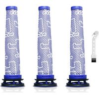 (3er-Pack) Ersatzfilter für V6, V7, V8, DC58, DC59 — Filter für Dyson-Staubsauger — Vormotorfilter — Ersetzt Teilenummer 965661-01. 3 waschbare Vorfilter für Dyson-Staubsauger