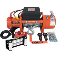 9,000lb (4,082kg) 12v Winch. EN14492 Compliant. 24m x 9mm Wire Rope, Professional Recovery Winch.