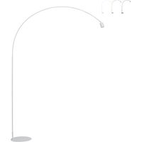 Minimalistischer Bogen-Stehleuchte aus Metall mit schwenkbarem Lichtpunkt Maison - Weiß