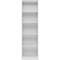 Hucoco – Bibliothèque scandinave 5 étagères – Dimensions 50x30x181 cm – Panneau stratifié haute qualité – Finition mate