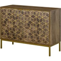 Mobile da Ingresso Moderno Decori Dorati Gambe Acciaio 99x39x75.5cm