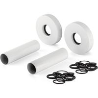 Schlauchabdeckungsset mit weißer Messingrosette APM 061BB.70 weiß