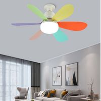 Ventilateur de plafond domestique à économie d'énergie avec télécommande intégrée, intensité variable en continu,40W,52cm,couleur