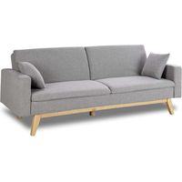 Nalui Sofá Cama Gris Claro Reine 3 Plazas