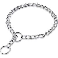 Collier de Chien en Métal Collier Chaîne de Chien Collier Ras du Cou de Chien en Acier Collier Anti-Glissement Ras du Cou de Marche Formation pour Animaux de Compagnie 3 mm x 55 cm