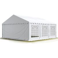 TOOLPORT Carpa para fiestas carpa de fiesta 5x6 m carpa de pabellón de jardín lona PVC 700 N en blanco impermeable