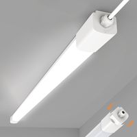 Amdelne LED Neon 60 cm Bande lumineuse LED connectée 18W 1800lumens Blanc chaud 4000 K Tube néon, luminaire de plafond étanche IP85 pour atelier, garage, sous-sol, bureau, grand magasin, blanc