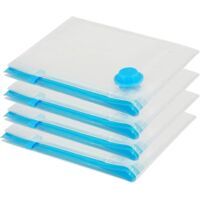 Set of 4 space-saving vacuum storage bags (100 x 80 cm) for bedding, clothes, duvets, blankets - Crezuo