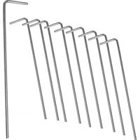 Heringe für Zelt, 10 Stück, 17 cm, komplettes Set aus Stahl-Zeltheringen.