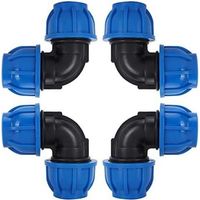 PE 25 Coude plastique égal pour tuyau polyéthylène tuyau ø 25,Tuyau d'eau Coude Connecteur en PE Plastique Raccord Rapide Accessoires pour Purificateurs d'eau Potable(ø 25)