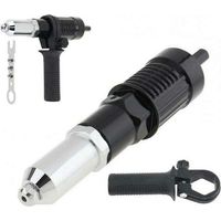 Adaptateur de Pistolet à Rivets, Pistolet à Riveter électrique avec Boîtier de Moulage en Aluminium et Poignée Antidérapante pour Perceuse Sans Fil Outil D'Insertion de Riveteuse électrique