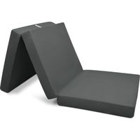 Matelas pliant Lit d'appoint Matelas pliant Campix, 100x200cm, Anthracite