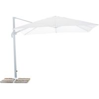 Sombrilla bioclimática 3x4 m blanca con apertura a manivela