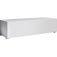Meuble TV bass avec pieds 2 cm Meuble TV de salon Modèle Aitana M1 Blanc 120x30x40cm