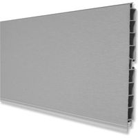 Emuca – Plinthe de finition de cuisine 190cm – plastique et aluminium – hauteur 165mm – lot de 2 unités – anodisé mat