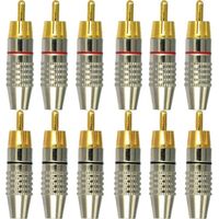 12Pcs RCA Connecteur male,Connecteurs Audio vidéo RCA,RCA Terminal connecteur Audio,RCA connecteur à sans soudure,Connecteurs RCA Plug Jack