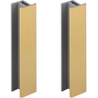 2x jonction de plinthe 120mm finition or doré brossé cuisine raccord connecteur pied de meuble profil PVC plastique